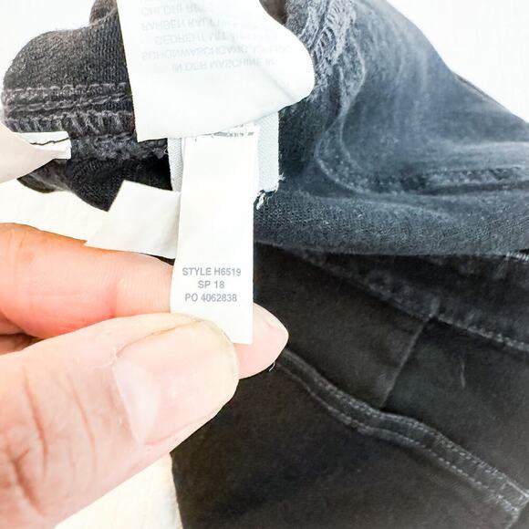 Madewell Black Pencil Mini Skirt Gold Front Zipper Size 27 - Picture 3 of 6